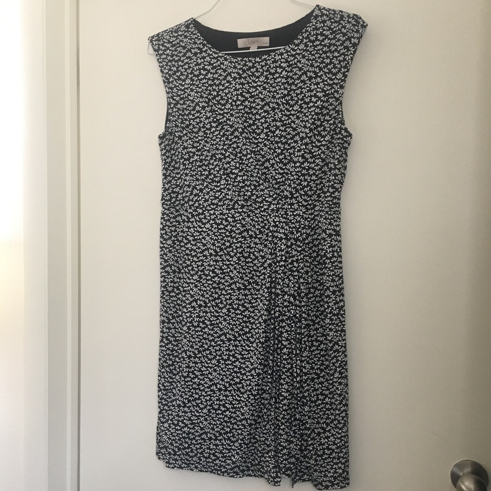 Petite Loft Floral Faux Wrap Dress NWT